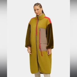 UGG Marlene Colour Block Sherpa Long Coat. RARE